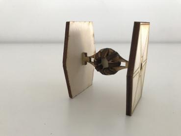 TIE Fighter from Star Wars as laser cut model - as DIY Kit